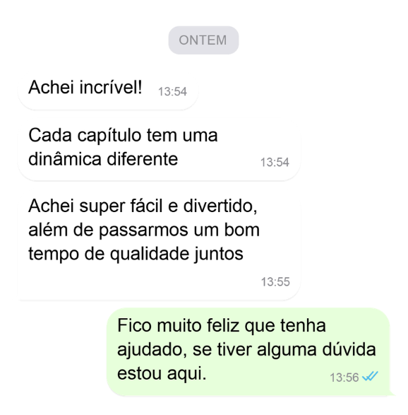 Depoimento de cliente do Brincar e Explorar 3